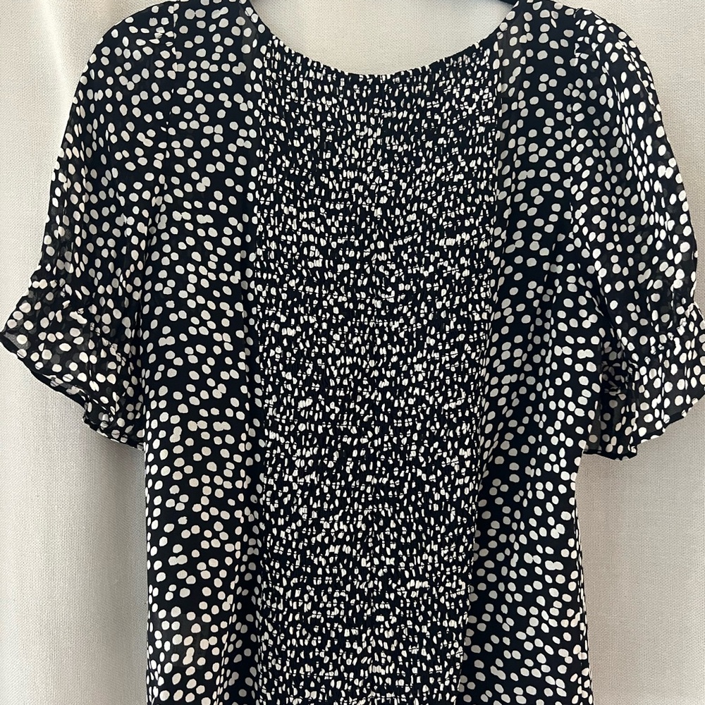 Reformation Delevan Polka Dot Top View 2